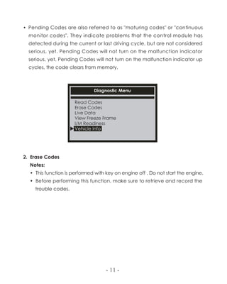 Vew Code 123 FasDiag OM123 User's Manual | PDF
