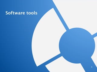 Software tools
4
 