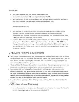 JDK,JRE,JVM | PDF