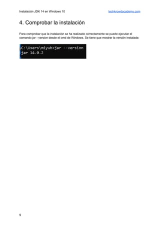 Cómo instalar JDK 14 en Windows 10 | PDF
