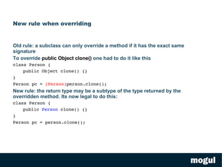New stuff in java.lang.System, java.util.* 