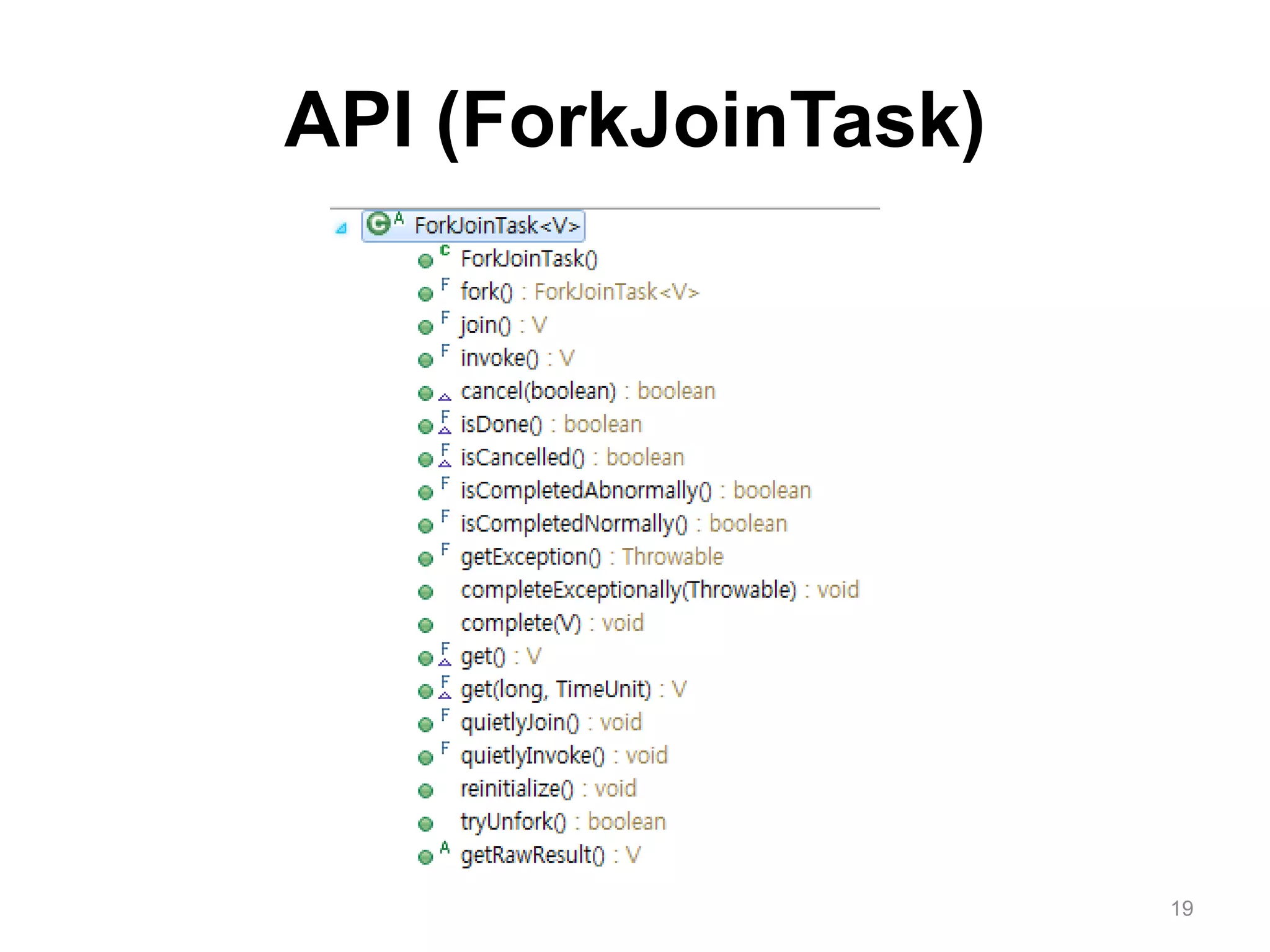 API (ForkJoinTask)19