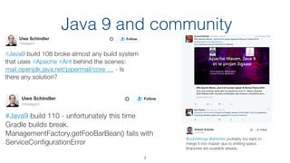 Java 9 and community
3
 