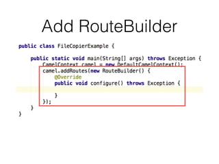 Add RouteBuilder
 