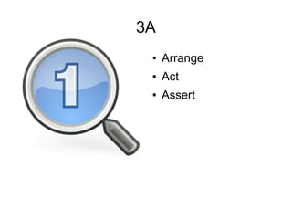 3A
 ●   Arrange
 ●   Act
 ●   Assert
 