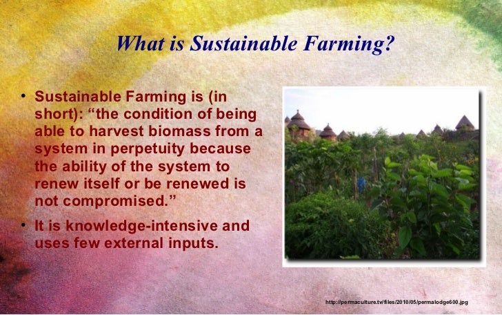 Sustainable Farming Systems in the Developing World