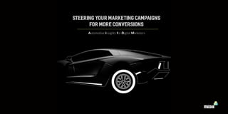 Steering Your Marketing Campaigns
for More Conversions
Automotive Insights for Digital Marketers
 