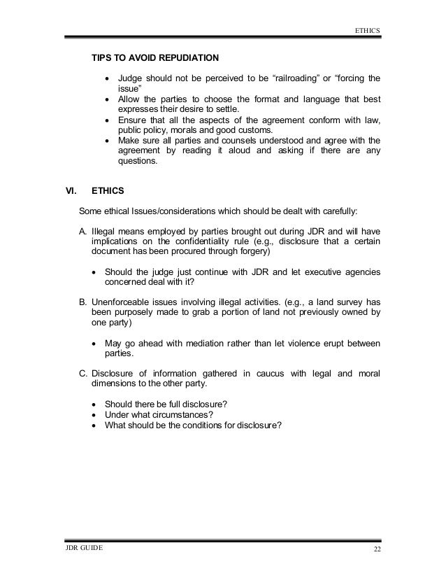 Judicial Dispute Resolution guide