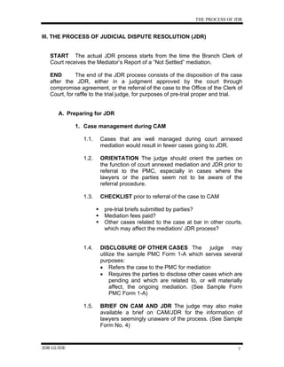 Judicial Dispute Resolution guide | PDF