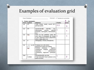 Examples of evaluation grid
3
1
1
2
6
9
 