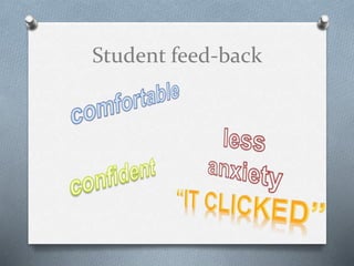 Student feed-back
 