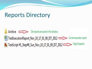 Reports Directory
 