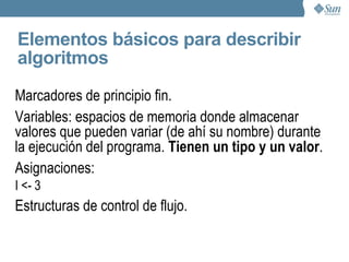 Algoritmo (II) 6.  Introduzco  la  película  en la  vídeo.   Dejo  el  estuche  sobre la vídeo. 7. SI la TV no está en el canal adecuado, la cambio, SI NO, pues no. 8. Tomo los controles remotos (el del TV y el de la vídeo). 9. Me pongo  cómodo. 10. Pulso PLAY en el control de la vídeo. Dos detalles importantes: 1. La descripción de cada paso no me lleva a ambigüedades: los pasos son absolutamente explícitos y no inducen a error. 2. El número de pasos es finito. 