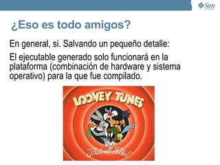 Genial, ya tengo mi primer programa, ¿Y ahora? Una vez que tenemos un programa escrito en pseudocódigo (nombre que recibe esa forma en la que veníamos escribiendo los algoritmos en las slides anteriores), el primer paso es traducirlo a algún lenguaje de programación (más adelante podremos saltarnos este paso). Por suerte, esta traducción es, en general, bastante directa. 