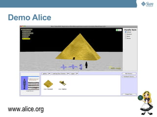 GreenFoot GreenFoot es un editor especialmente diseñado para programadores novatos.  Si bien soporta el lenguaje Java en su totalidad, es especialmente útil para programar ejercicios que tengan contenido visual. En GreenFoot la interacción y visualización de objetos son los componentes claves. Está dirigido a programadores de nivel secundario (13 años en adelante). 
