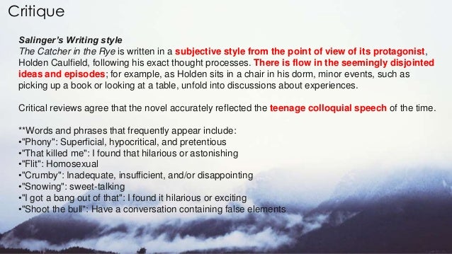 The catcher in the rye essay