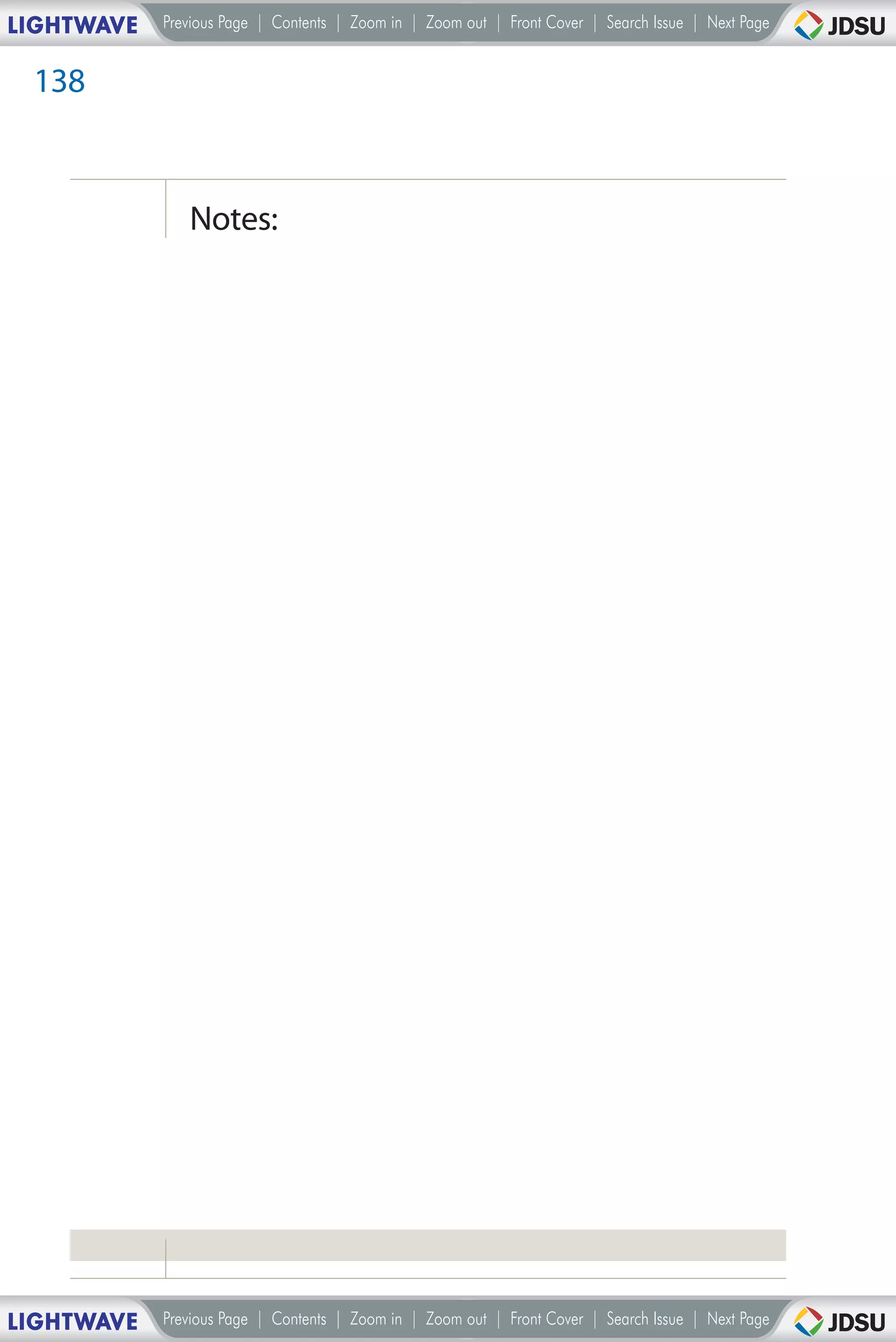 LIGHTWAVE   Previous Page | Contents | Zoom in | Zoom out | Front Cover | Search Issue | Next Page


 138



               Notes:




LIGHTWAVE   Previous Page | Contents | Zoom in | Zoom out | Front Cover | Search Issue | Next Page
 