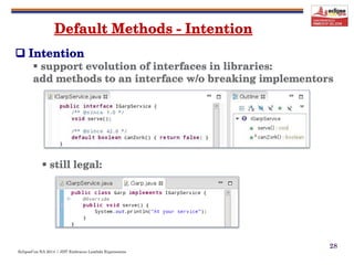 EclipseCon NA 2014 | JDT Embraces Lambda Expressions
28
 