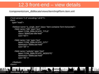 81 
12.2 front-end – view list 
JJoooommllaaddaayy UUKK 22001144 
 