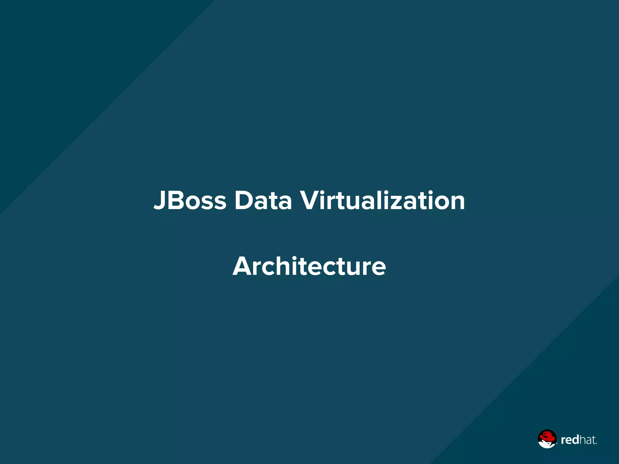 JBoss Data Virtualization
Architecture
 