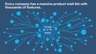 Every company has a massive product wish list with
thousands of features.
 