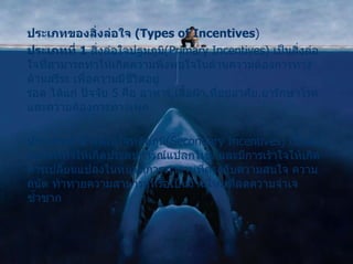 ?????????????????? ? (Types?of?Incentives ) ????????? ? 1? ???????????????? (Primary?Incentives)? ??????????????????????????????????????????????????????????????????????? ? ??????????????????????? ? ?????? ? ?????? ? 5? ??? ? ????? , ???????? , ???????????? , ?????????????????????????????? ????????? ? 2? ?????????????????? (Secondary?Incentives)? ??????????????????????????????????????????? ? ????????????????????????????????????????????????????????????????????? ? ???????? ? ?????????????????????????????????????????????????? ?  