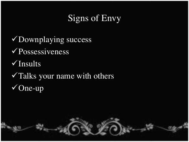 Jealousy and Envy