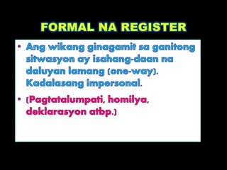Rehistro ng Wika