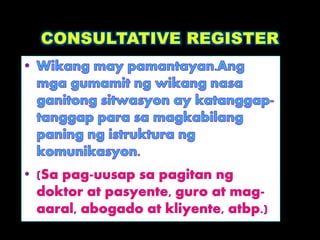 Rehistro ng Wika