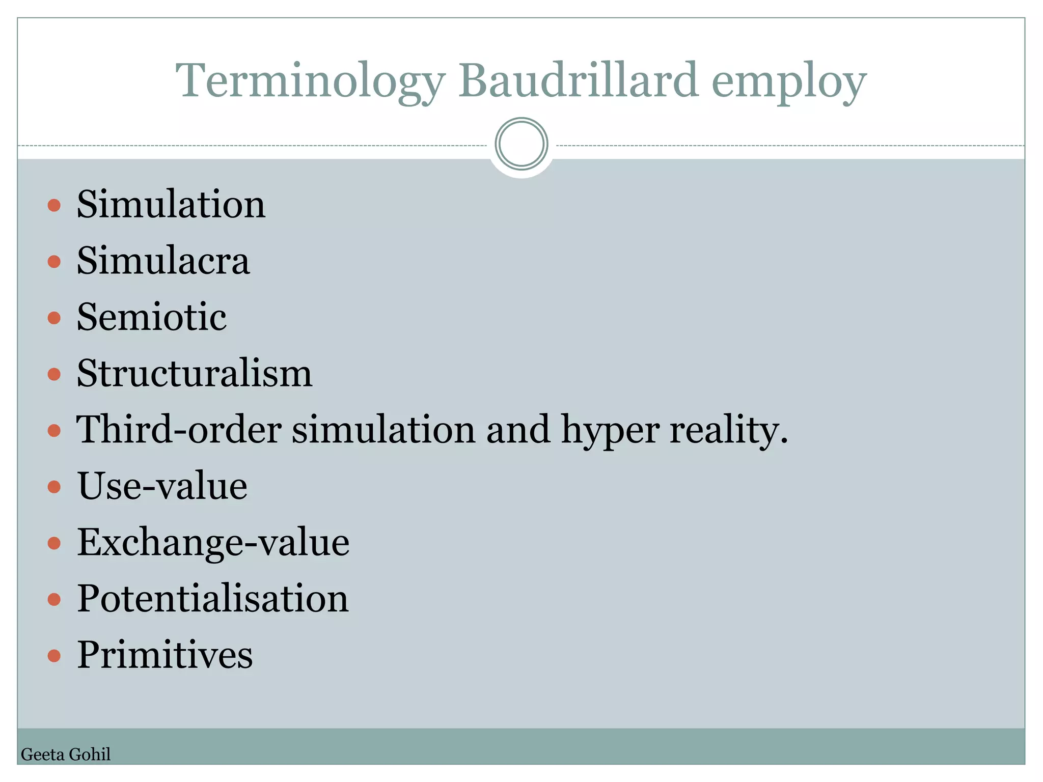 Jean Baudrillard | PPTX