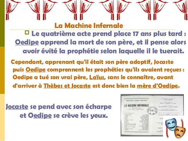 La machine infernale rencontre oedipe-sphinx
