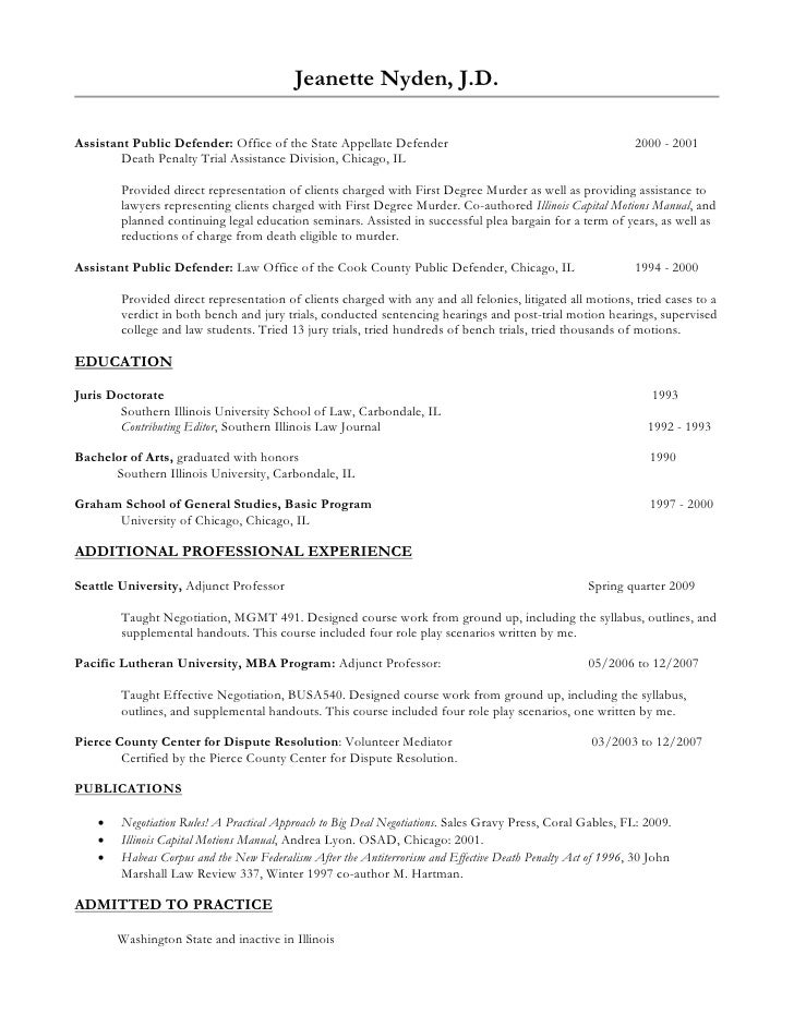 jeanette nyden resume 2009
