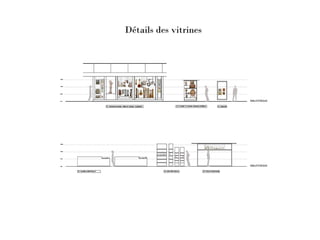 Détails des vitrines
 