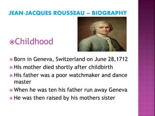 Pen Portraits Jean Jacques Rousseau  Bennythomass Weblog