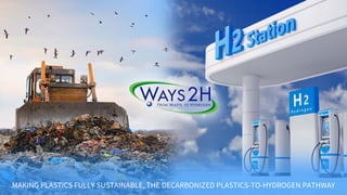 MAKING PLASTICS FULLY SUSTAINABLE, THE DECARBONIZED PLASTICS-TO-HYDROGEN PATHWAY
 