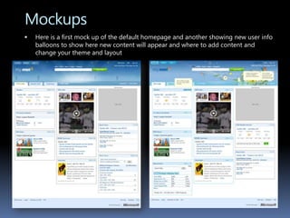 Sketches/WireframesThere were many different features that needed to be designed. From changing your theme to emailing your page to a friend.
