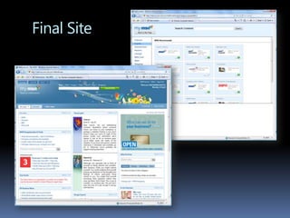 MockupsThe customize dialog box and a module detail mockup