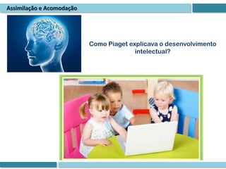 Assimilação e Acomodação




                           Como Piaget explicava o desenvolvimento
                                         intelectual?
 