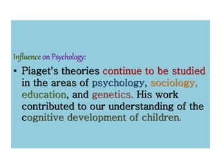 jean piaget contribution to education
