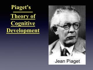 Piaget's
Theory of
Cognitive
Development
 