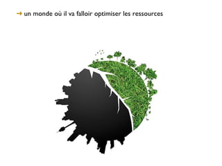 ➜ un monde où il va falloir optimiser les ressources
 