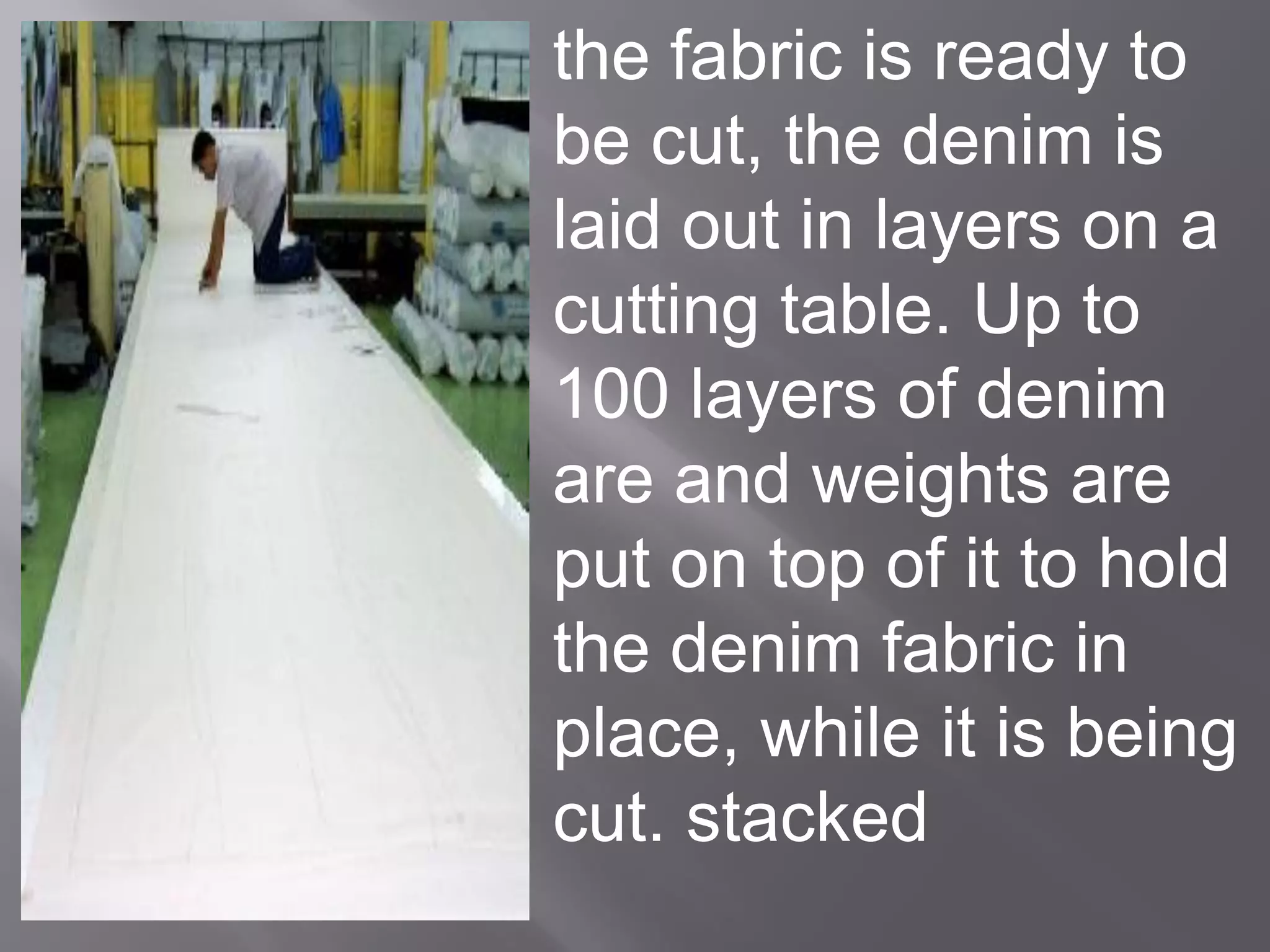 Jeans Manufacturing Process PPT