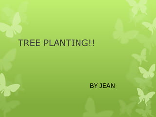 TREE PLANTING!!
BY JEAN
 