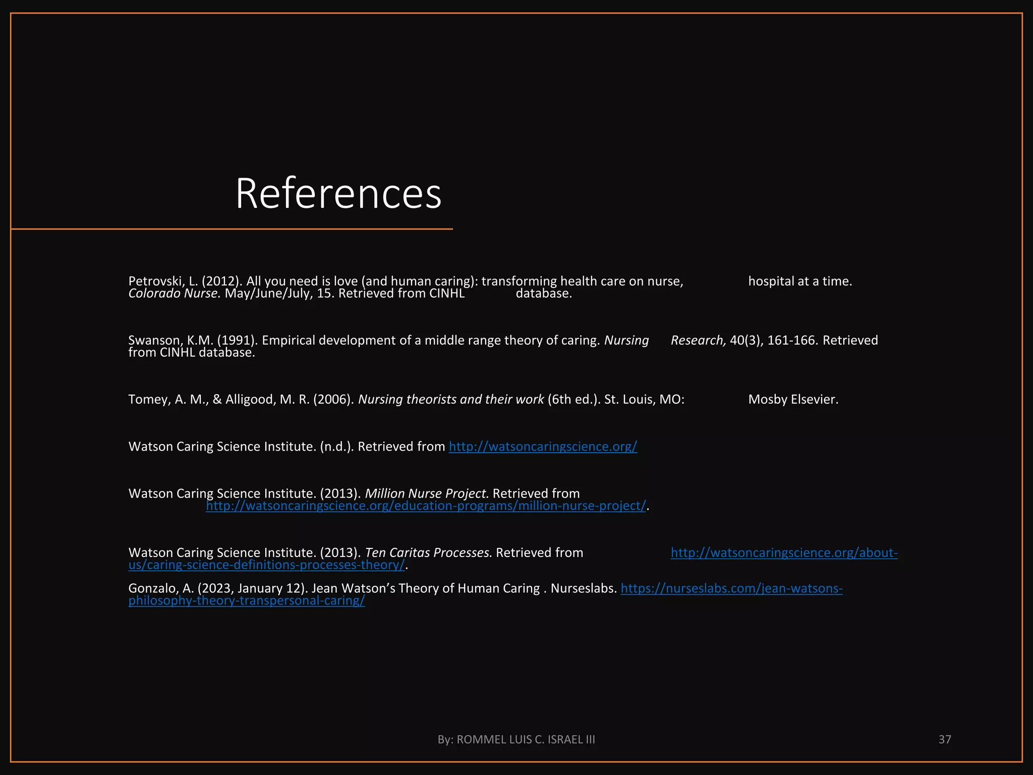 JEAN WATSON THEORY OF HUMAN CARING | PPTX