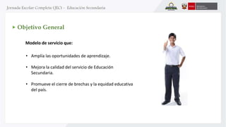MODELO DE SERVICIO EDUCATIVO - SECUNDARIA