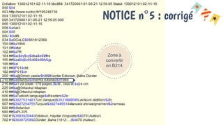 Zone à
convertir
en B214
NOTICE n°5 : corrigé
 