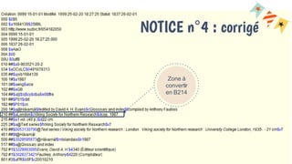 Zone à
convertir
en B214
NOTICE n°4 : corrigé
 