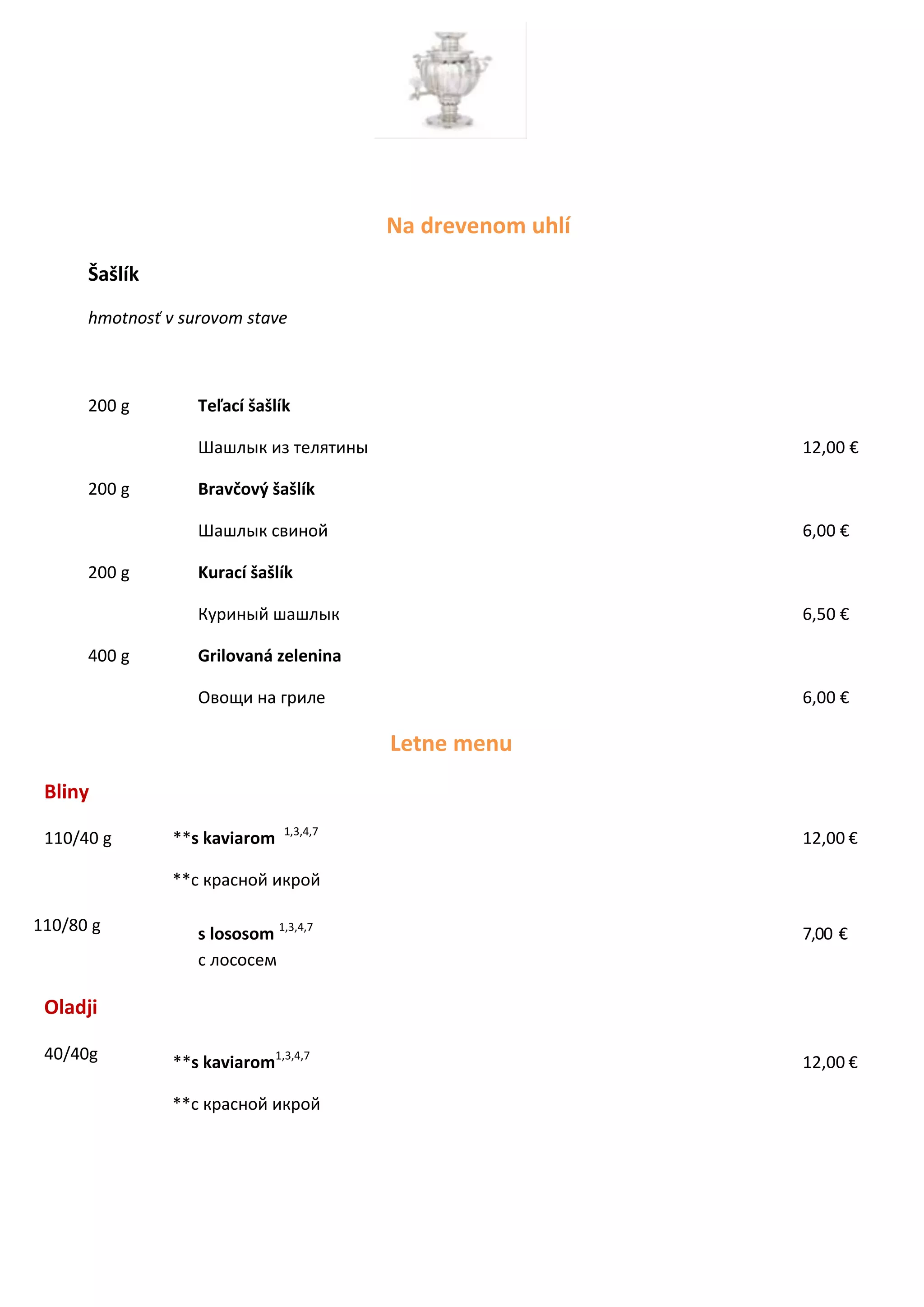 Jedalny listok 2020 | PDF