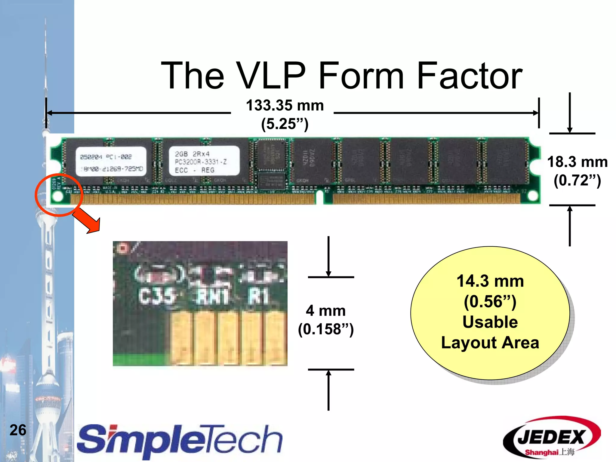 26
The VLP Form Factor
133.35 mm
(5.25”)
4 mm
(0.158”)
14.3 mm
(0.56”)
Usable
Layout Area
18.3 mm
(0.72”)
 