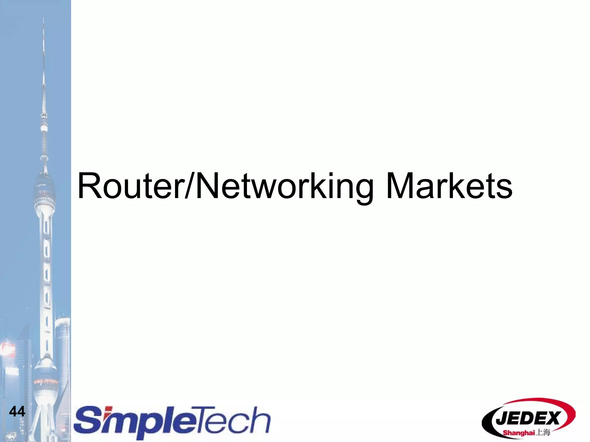 44
Router/Networking Markets
 